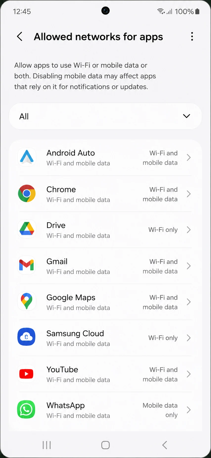 4. Odaberite Android Auto - Samsung One UI