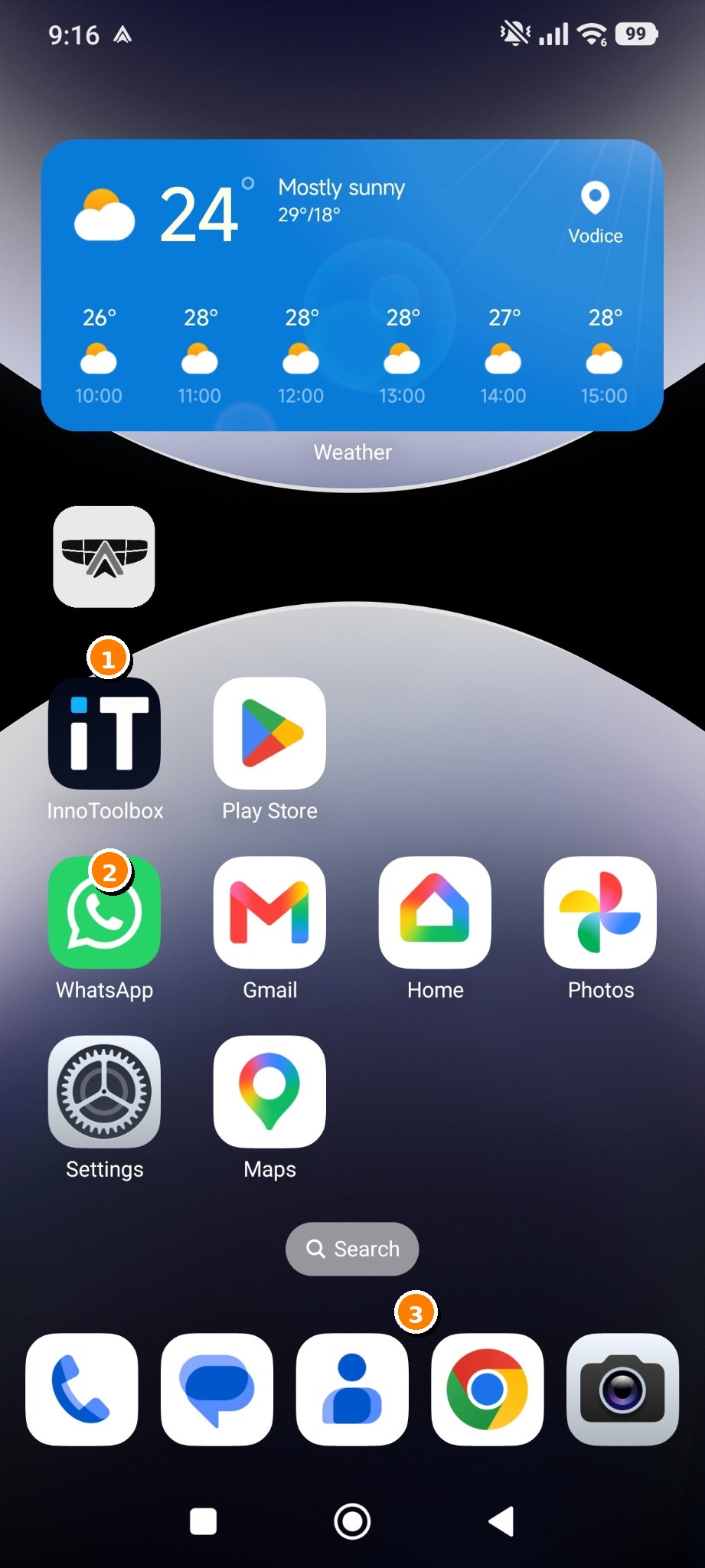 Označeni prikaz koraka 24: 24. Widget na početnom zaslonu